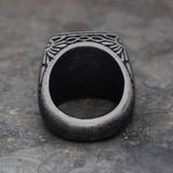 Retro Simple Stainless Steel Engraved Ring