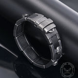 Retro Skull Heads Watch Buckle Stainless Steel Bracelet