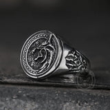 Witcher Wolf Stainless Steel Viking Ring