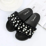 Pearl Shoes, Fur Shoes, Autumn-Winter Footwear - Lootquake