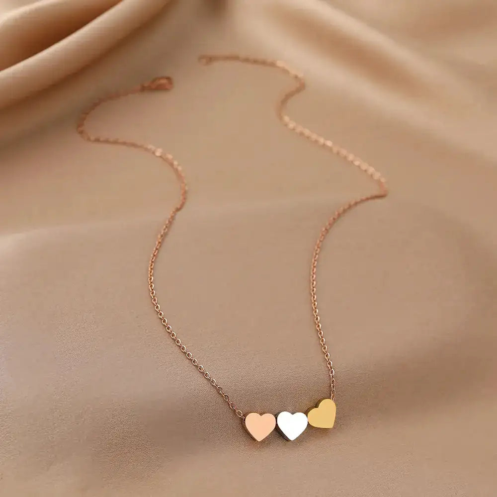 Stainless Steel Sweetheart Necklaces with Charms for Women - Lootquake