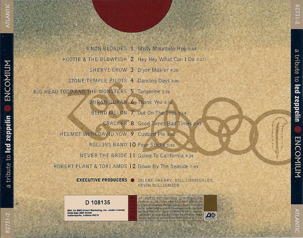 Encomium: Un tributo a Led Zeppelin (CD) | Casi nuevo (NM) Casi nuevo (NM)