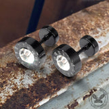 Roman Numeral Stainless Steel Punk Stud Earrings