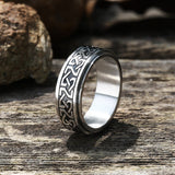 Celtic Knot Stainless Steel Viking Spinner Ring