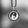 Rotatable Skoll and Hati Wolf Runes Stainless Steel Pendant
