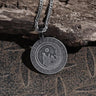 Rotatable Skoll and Hati Wolf Runes Stainless Steel Pendant