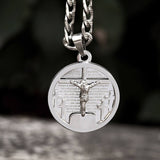 Round Shaped Crucifixion of Jesus Cross Pendant
