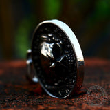 Round Stainless Steel Skull Pendant