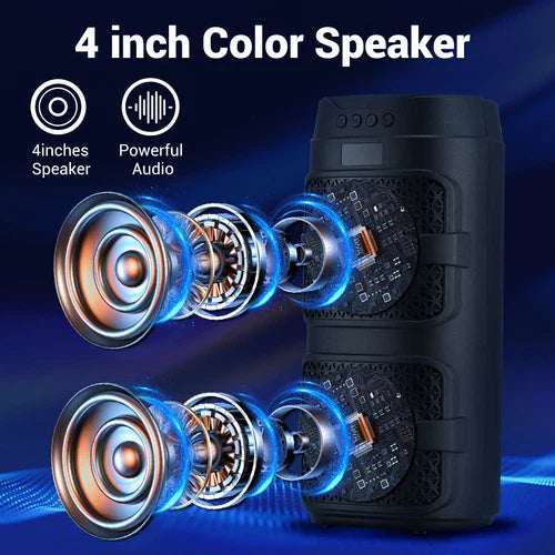 Ultimate Sound 3000W Portable Bluetooth Speaker with Dazzling LED Lights for Epic Parties