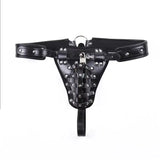Leather Men's Chastity Belt with Cock Cage, Adult Toy - Lootquake