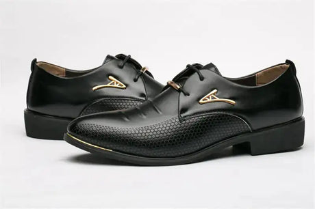 Men's Business Dress Shoes - Stylish Pointed Leather Shoes - Lootquake