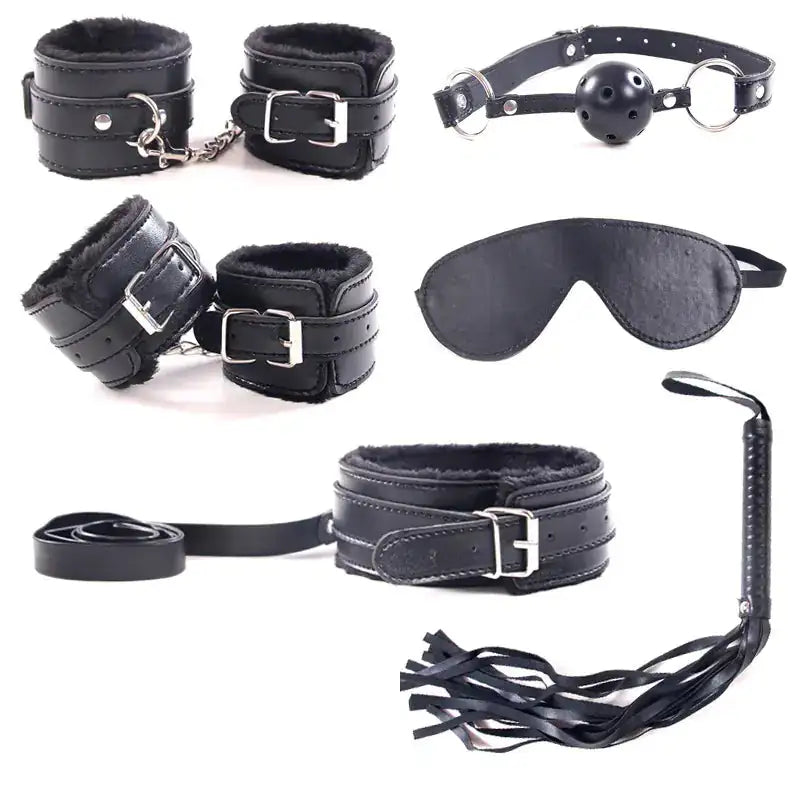 7-Piece Plush Bondage Adult Toy Set - Lootquake