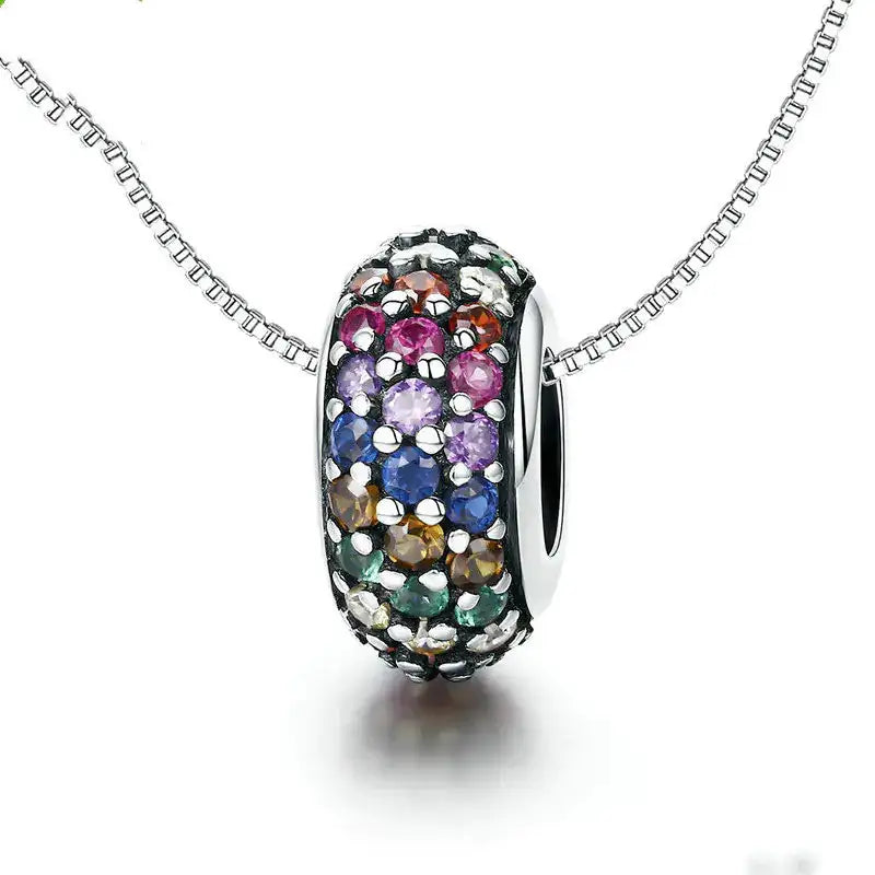 S925 Rainbow Sterling Silver Beads for DIY Necklaces - Lootquake