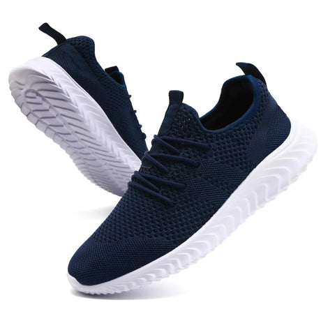 YRLTYO Womens Tennis Shoes Running Shoes - Gym Sneakers Shoes Walking Workout Shoes Non Slip Walking Athletic Slip on Breathable Mesh Comfortable Lightweight Casual Fashion Sports Shoes Blue Size 6 - Lootquake