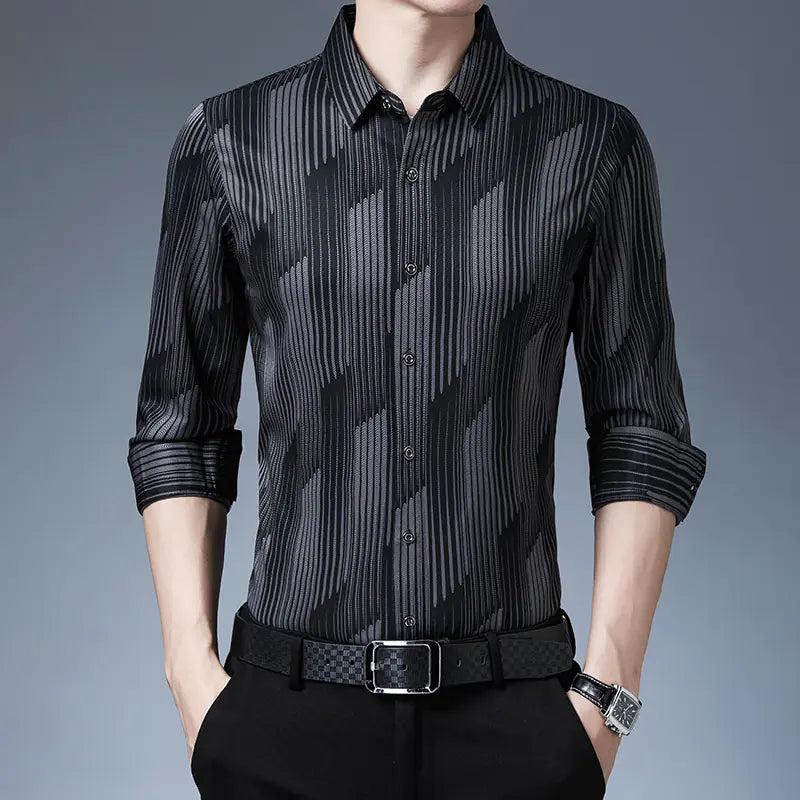 Men's Long Sleeve Thin Shirts for Middle Aged & Elderly - Lootquake