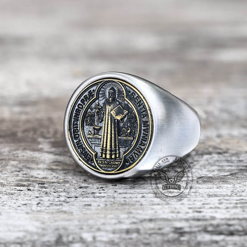 Saint Benedict Stainless Steel Ring