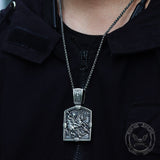 Saint George and The Dragon Stainless Steel Pendant