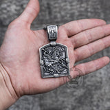 Saint George and The Dragon Stainless Steel Pendant