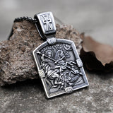 Saint George and The Dragon Stainless Steel Pendant