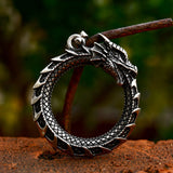 Self-Devourer Pure Tin Ouroboros Necklace