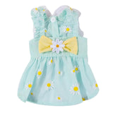Flowers Elegant Princess Small Dog Dress Spring Summer Dog Dresses Girls Puppy Lightweight Pet Dresses - Lootquake