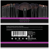 Studio Quality Total Pro Cosmetic Brush Set with Leather Pouch, 24 Count
