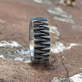 Sharp Teeth Stainless Steel Band Ring