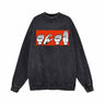 Sign Language Graphic Vintage Washed Sweatshirt
