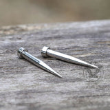 Silver Color Ear Stretching Taper Piercing Earrings