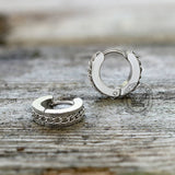 Simple Chain Design Stainless Steel Hoop Earrings