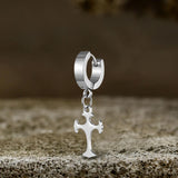 Simple Cross Design Stainless Steel Earrings
