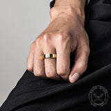 Simple Cross Stainless Steel Decompression Spinner Ring