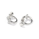 Simple Cross Zircon Brass Stud Earrings
