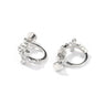 Simple Cross Zircon Brass Stud Earrings