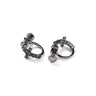 Simple Cross Zircon Brass Stud Earrings