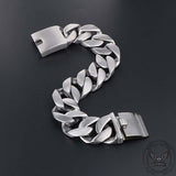 Simple Cuban Chain Buckle Stainless Steel Bracelet