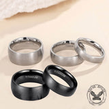 Simple Curved Brushed Titanium Engagement Ring