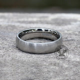 Simple Curved Brushed Titanium Engagement Ring