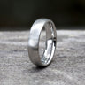 Simple Curved Brushed Titanium Engagement Ring