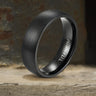 Simple Curved Brushed Titanium Engagement Ring