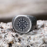 Simple Design Compass Stainless Steel Ring