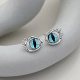 Simple Devil's Eye Alloy Stud Earrings