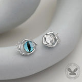 Simple Devil's Eye Alloy Stud Earrings