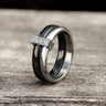 Simple Double Layer Ceramic Zircon Ring