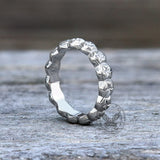 Simple Floral Stainless Steel Band Ring