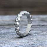 Simple Floral Stainless Steel Band Ring