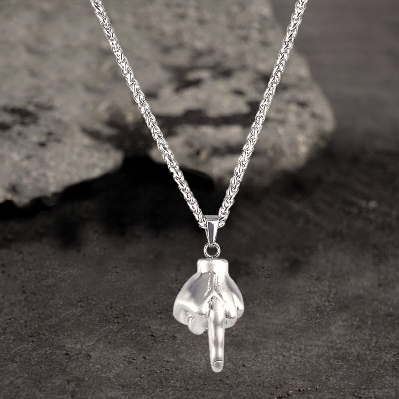 Colgante de acero inoxidable con expresión de gesto simple