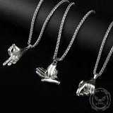 Simple Gesture Expression Stainless Steel Pendant