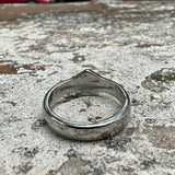 Simple Hexagon Flower Stainless Steel Ring
