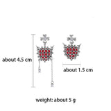 Simple Little Devil Tassel Alloy Stud Earrings